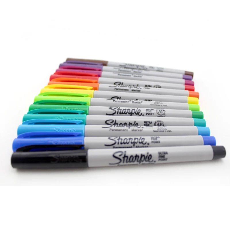 Sharpie 37175 Marcador 12 цветов 0,5 мм Sanford Libre De Polvo Marcador Marca Pluma Marcador De color Conjunto De Marcador