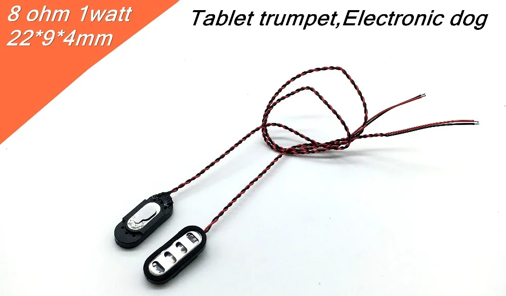 

1PCS tablet trumpet mini speaker 2209 8R 1W 22*9*4mm oval For lectronic dog $3.47=10PCS Shipping price with Connectors line