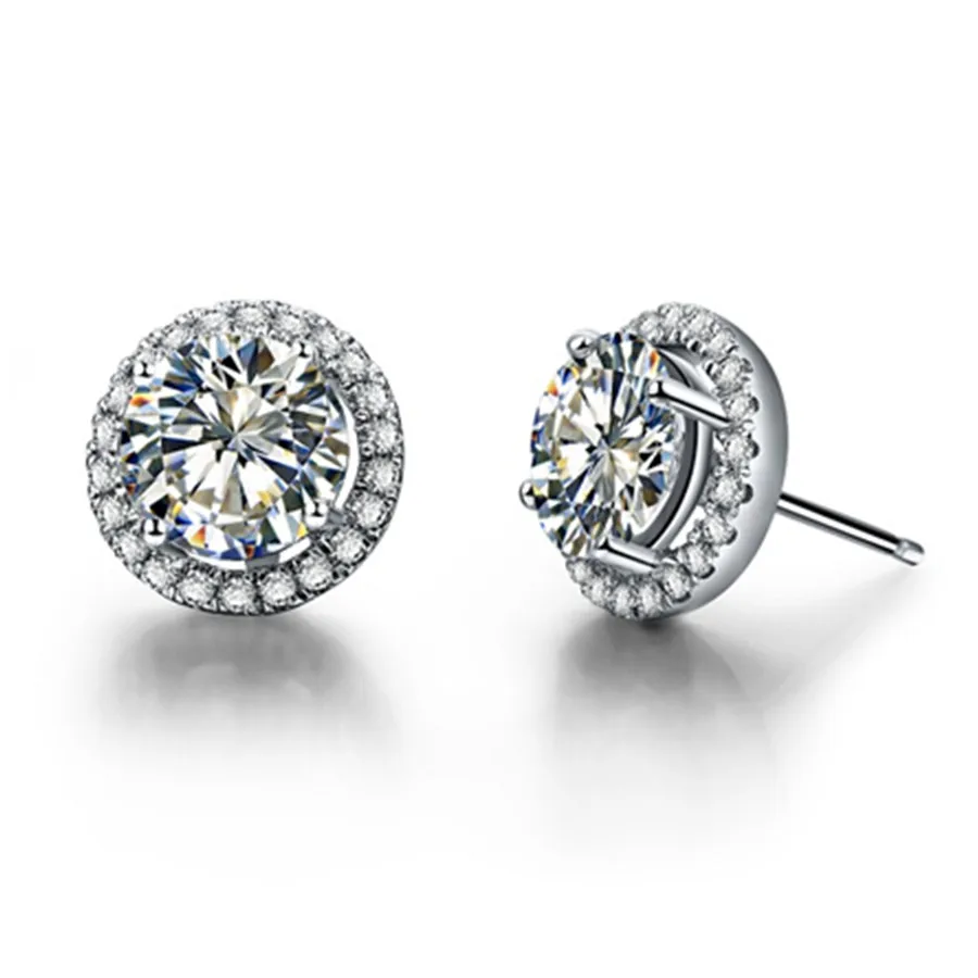 Genuine Sterling Silver Men/'s or Lady/'s Black Stud Earrings