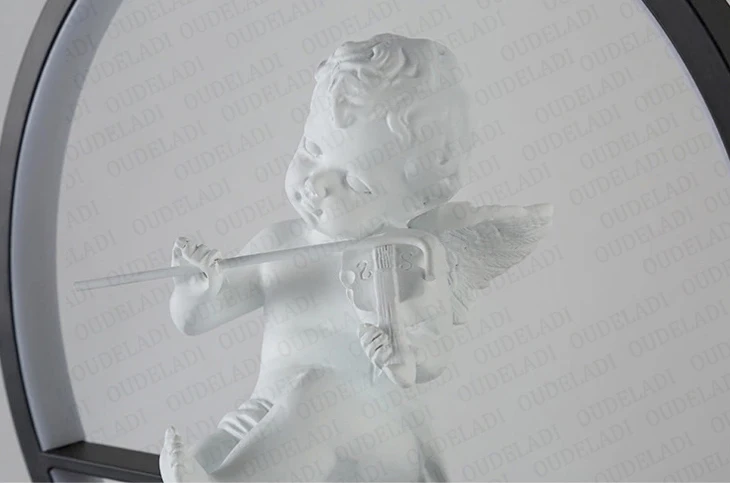 Lâmpada de Mesa com Controle Anjo Quarto Cabeceira Moderno Lâmpada Decorativa Casal Romântico Quente Remoto Escurecimento Luz Led 5 Luminária de mesa