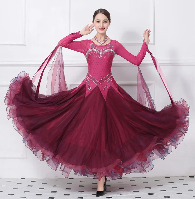 

Ballroom Competition Dance Dresses Women 2019 New Design High Quality Custom Made Standard Waltz Ballroom Dance Dresses Adult