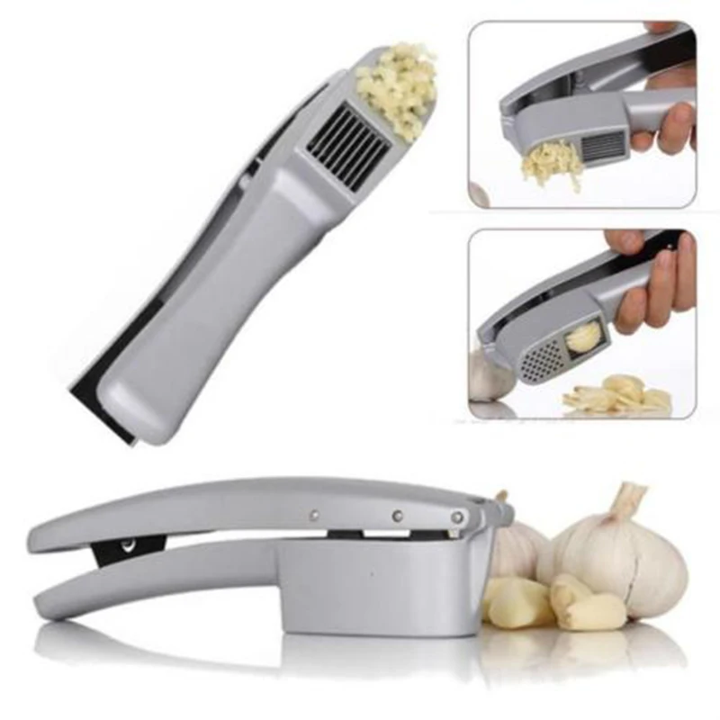 2In1 Mutifunctional Stainless Steel Garlic Press Hand Garlic Cutter