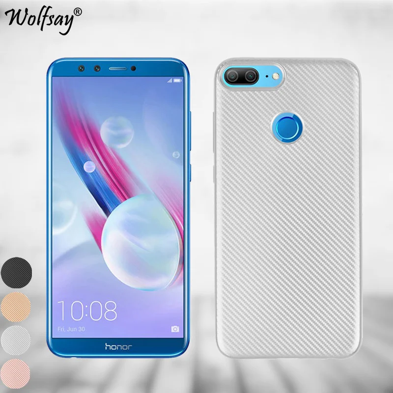 Чехол Wolfsay для Huawei Honor 9 Lite противоударный резиновый чехол из углеродного волокна 5