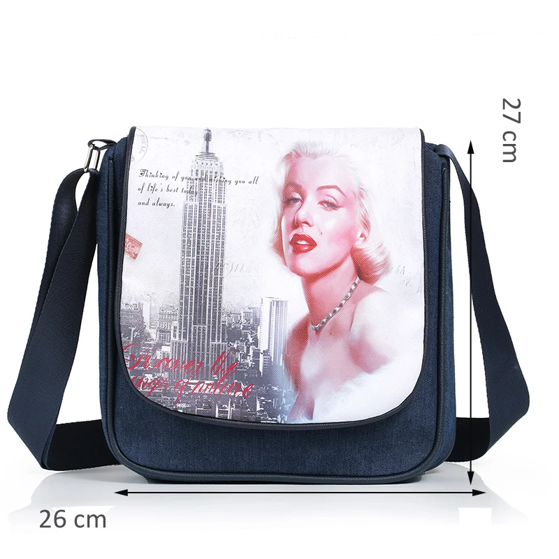 Annmouler Marke Design Frauen Schulter Tasche Denim 3d Druck Kleine Tasche Jeans Messenger Tasche Marilyn Monroe Druck Umhangetaschen Women Shoulder Bag Brand Shoulder Bagdesigner Shoulder Bag Aliexpress