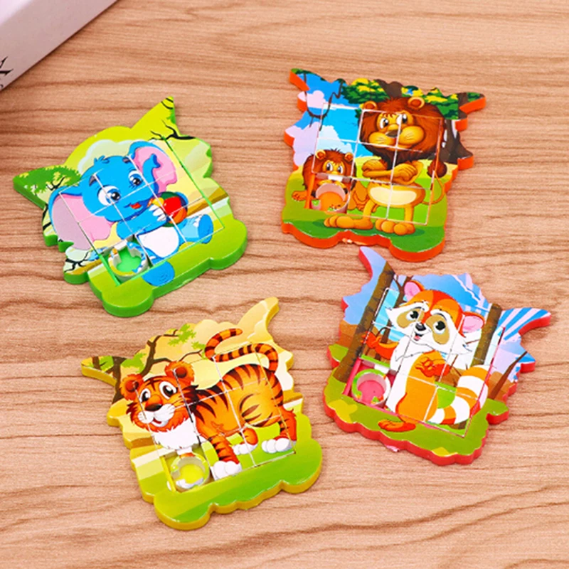 

5*4.8cm Numbers Cute Animals Educational Jigsaw Puzzle Toys Puzzles Gift Game Style Plastic Children's Educational Toys