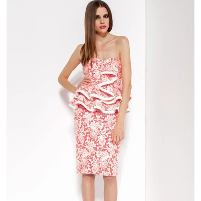 Coral-and-White-Pencil-Dress--W850609-2