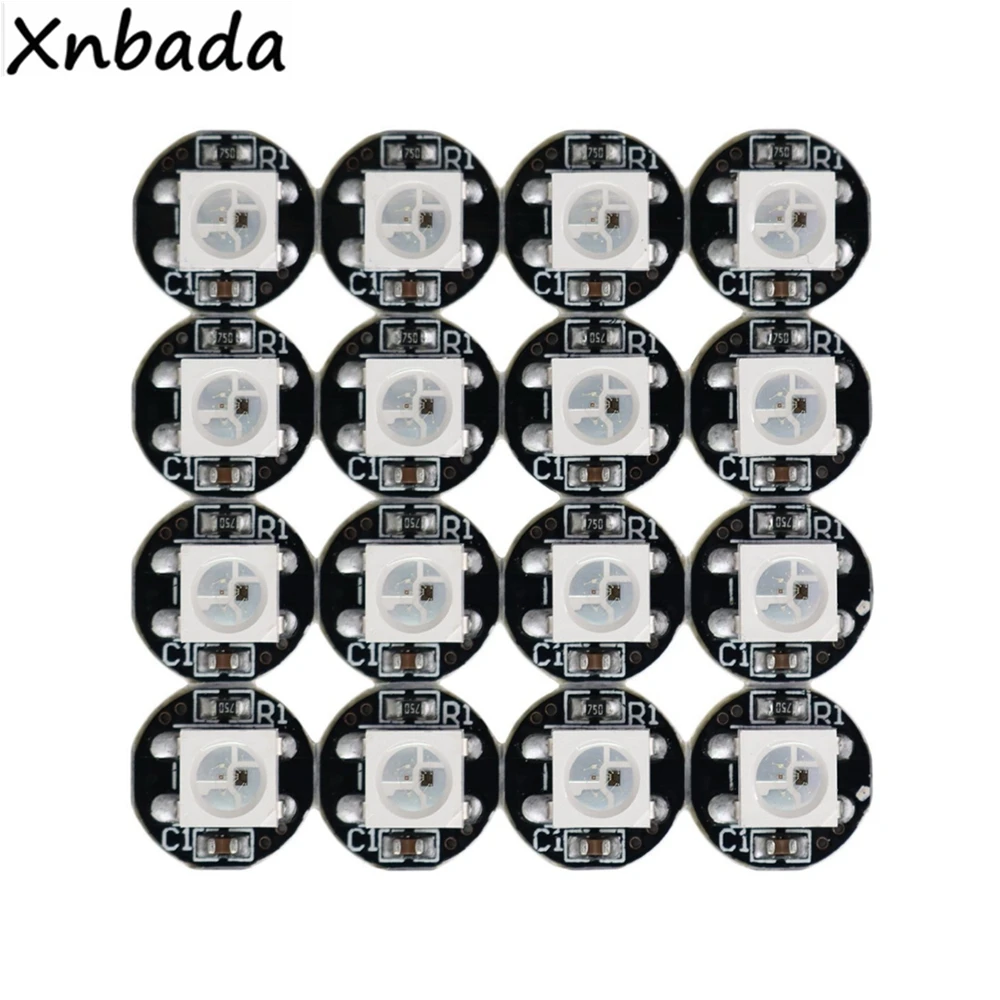 

10-1000PCS WS2812B WS2812 4Pin RGB Led Chip 5050SMD WS2811 IC Black/White PCB With Heatsink DC5V