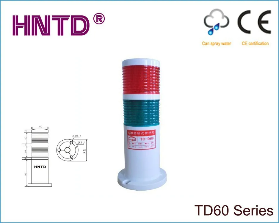 Hntd 60 ствол башни 24 В часто яркие 3 цвета с зуммером светодиодный индикатор ЧПУ рабочих Предупреждение лампа