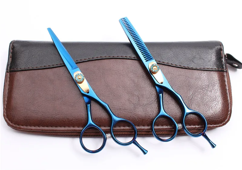 5," заказной бренд Япония сталь 440C парикмахерские Профессиональные Парикмахерские ножницы режущие ножницы филировочные ножницы для волос C1020 - Цвет: C1020 Lan D 55YY