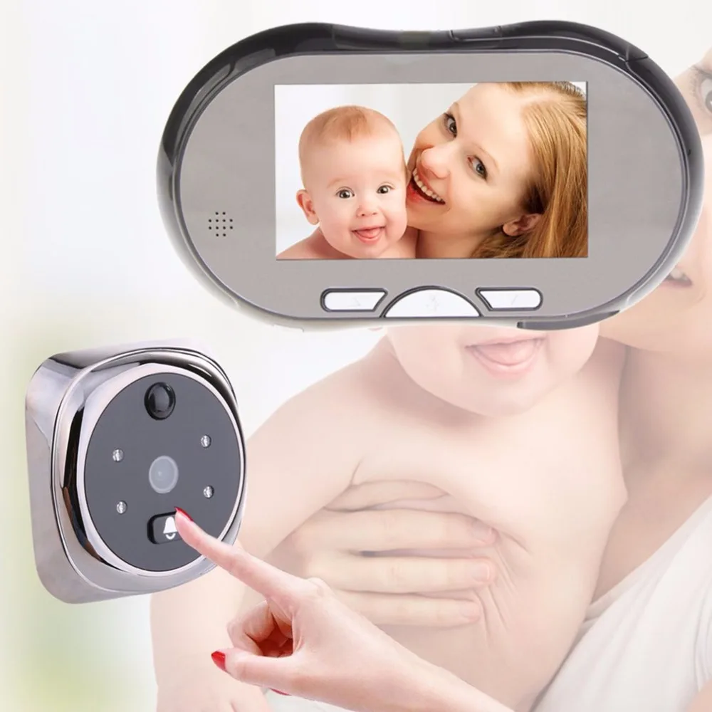 4.3 Touch Screen Digital Doorbell 160 Degree HD Wide Angle Peephole Viewer Door Eye Doorbell Night Vision Zinc Alloy Magic eye