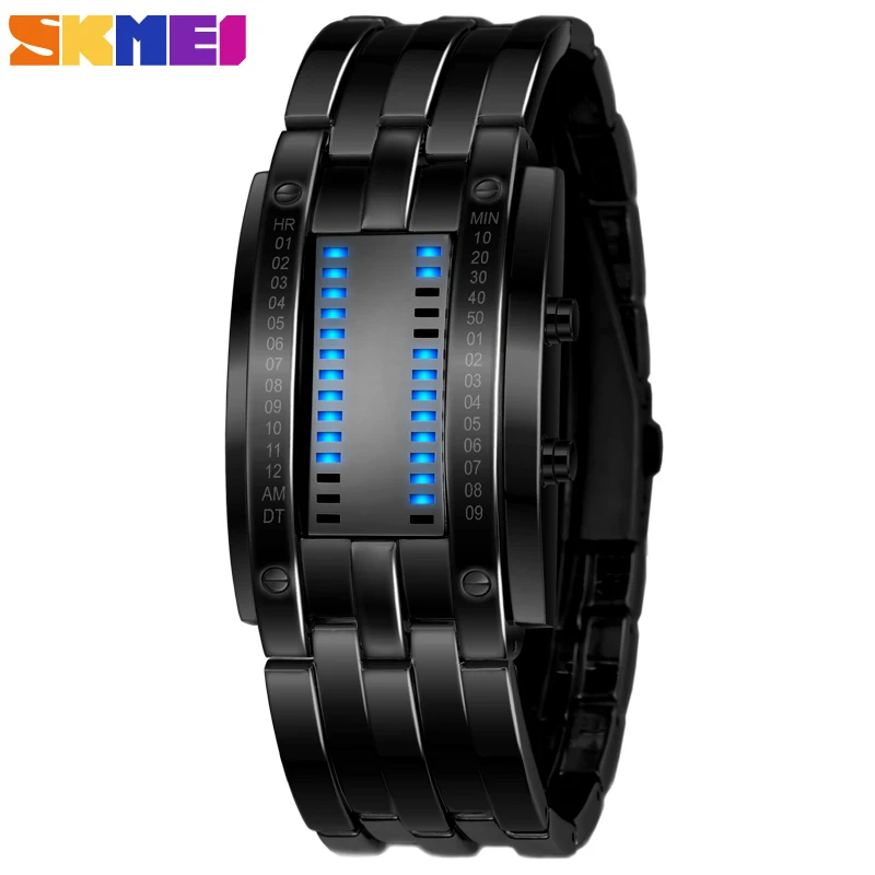 

SKMEI Fashion Creative Watches Men Luxury Brand Digital LED Display 50M Waterproof Lover's Wristwatches Relogio Masculino