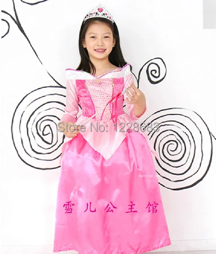 Детский костюм для девочек; детский маскарадный костюм принцессы с героями мультфильмов; платье Авроры костюм Авроры