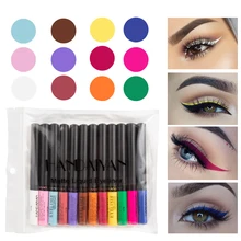 Матовая подводка для глаз, жидкая, водостойкая, легко носится, макияж, матовая подводка для глаз, блестка, синий, красный, зеленый, белый, золотой, коричневый, жидкая подводка для глаз