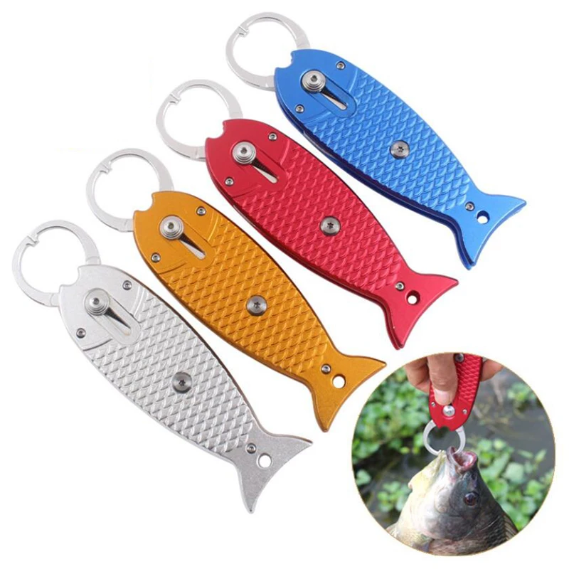 4 Colors Aluminum Alloy Carp shape Fish Clamp Fish Grip Fish Pliers