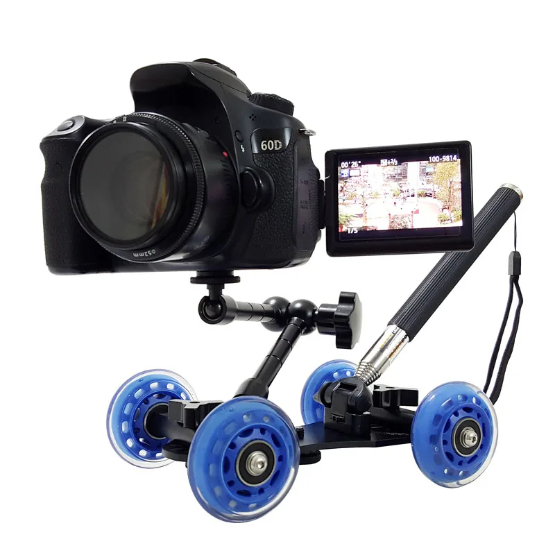 

3in1 Table photography dolly + 11 inch Magic arm + Handheld lever monopod DSLR Rig Camera movie kit D7100 750D 80D Accessories