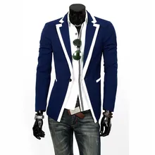 Модная Новая мужская куртка, облегающие костюмы, стильный повседневный пиджак, куртка на одной пуговице, блейзеры, Новое поступление, высокое качество, на заказ