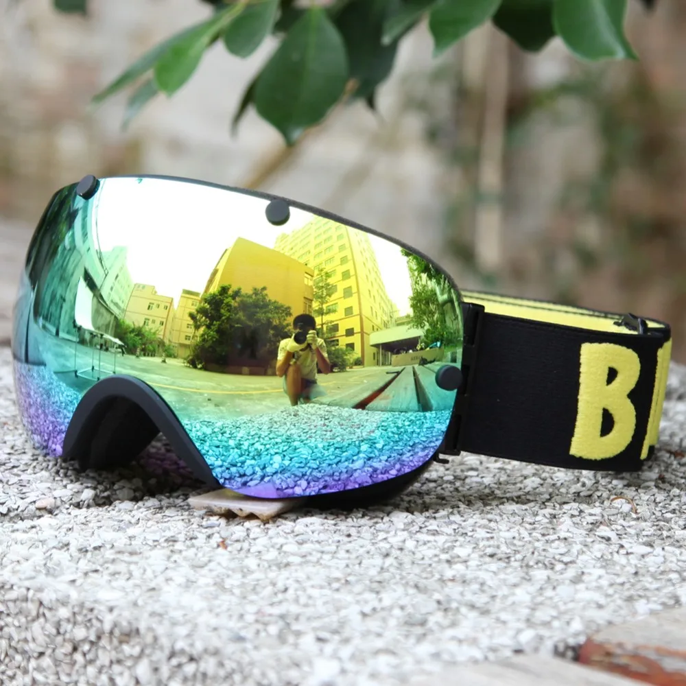 BENICE New Design Anti fog Snow Glasses UV Protection Multi Color double lens Snowboard Skiing Goggle