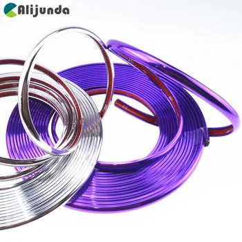 

8 Meter plating decorative strip Wheel hub protection/Grille/body decoration sticker for Kia Rio K2 K3 K5 K4 Cerato,Soul,Forte
