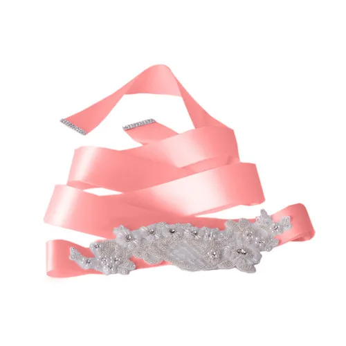 Trixy B91 ручной работы Стразы жемчуг Свадебные ремни Свадебные аксессуары, Стразы Жемчуг Люкс Ремни Свадебные Пояса - Цвет: pink