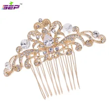 Zircon Rhinestone Crystal CZ Flower Hair Combs Side Comb Wedding Bridal Hairpins Accessories Jewelry Drop CO1460R