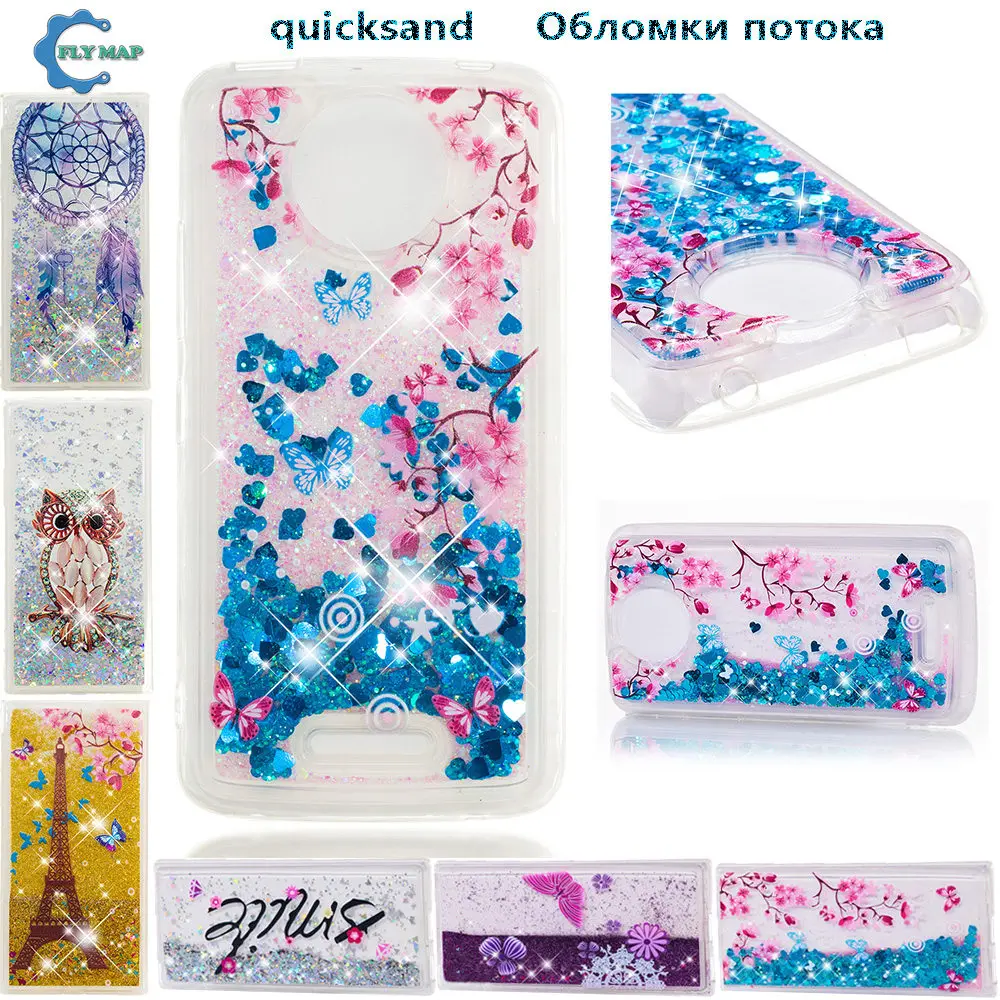 Quicksand Case For Motorola Moto C Plus CPlus Dynamic Liquid Glitter Stars Soft Phone Cover XT1724 XT1723 XT1725 XT1726 XT1721 |