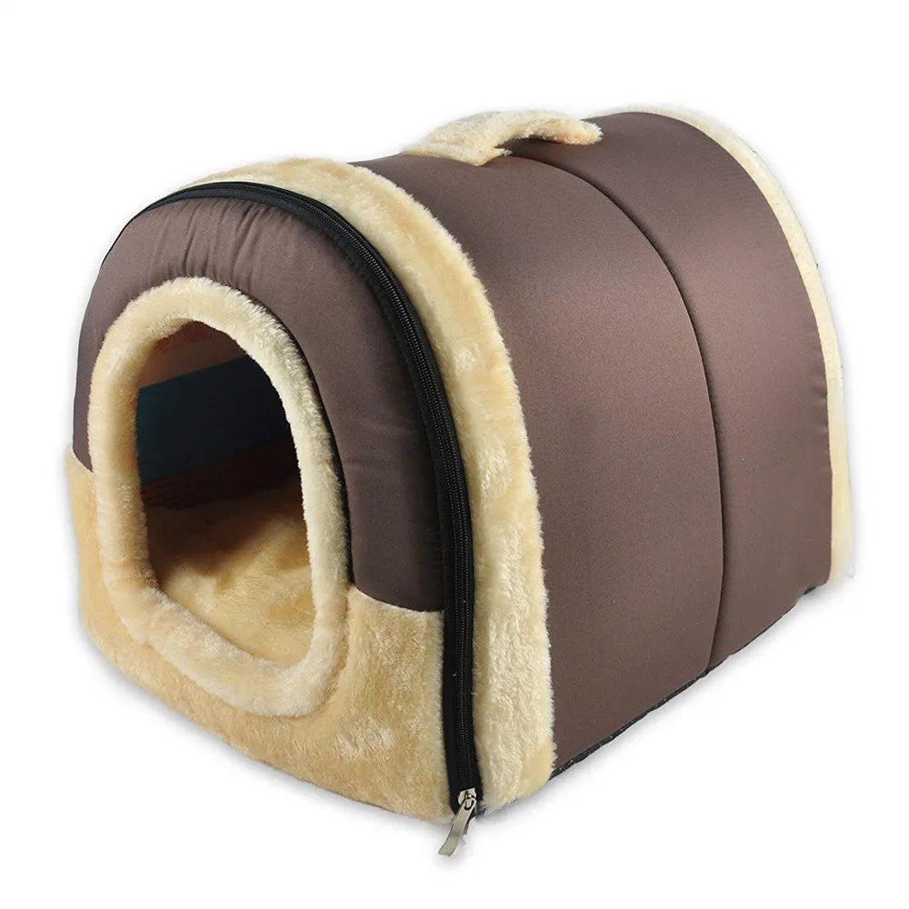cheap 2 in 1 Home and Sofa For Dog Bed Cat Puppy Rabbit Pet Warm Soft Warm Pet Kennel Sofa Sleeping Bag House Puppy Cave Bed