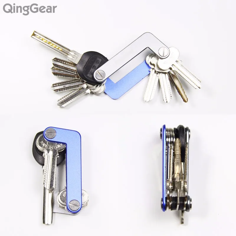 QingGear OKEY Advanced Key Organizer набор ключей для путешествий светильник легко и быстро открывающийся держатель для ключей