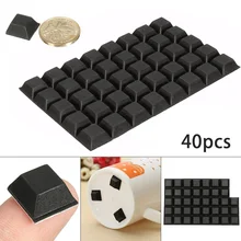 Tope de parachoques de goma autoadhesivo, almohadillas antideslizantes para puerta, accesorios de muebles para el hogar, 40 Uds.