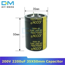 200V 2200 мкФ 35X50 мм 35X50 Алюминий электролитический конденсатор с алюминиевой крышкой, высокая частота низкое сопротивление со сквозным отверстием конденсатор с алюминиевой крышкой, 35*50 мм diymore