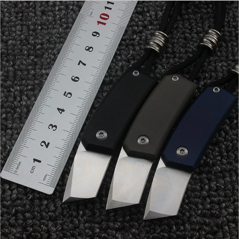

Brave Fighter Serge pocket knife D2 blade TC4 Titanium handle folding knife camping Survival tool with opener key chain knives