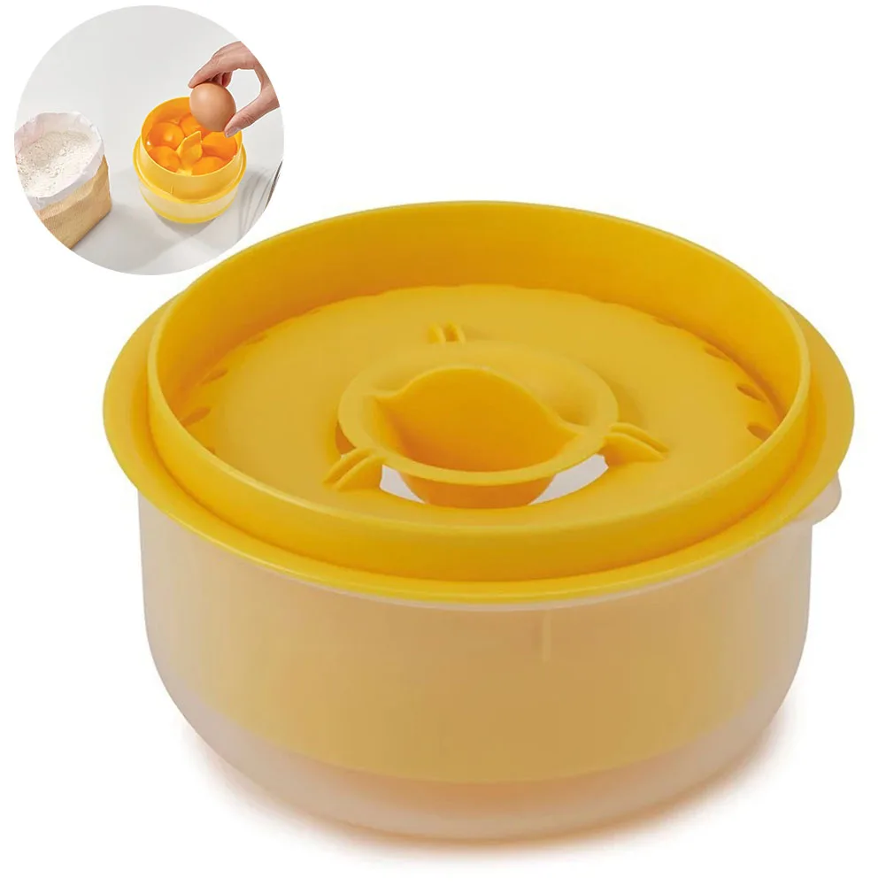 

Divider Diner Protein Filter Gadget PP Non Toxic Kitchen Tools Practical Portable With Collecting Case Egg Yolk Separator Yellow
