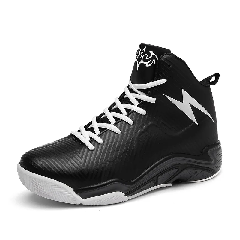Яркие цвета, Мужская Баскетбольная обувь, прогулочная обувь, мужская баскетбольная спортивная обувь, тренировочные весенние ботильоны, уличная Баскетбольная обувь, homme - Цвет: Black
