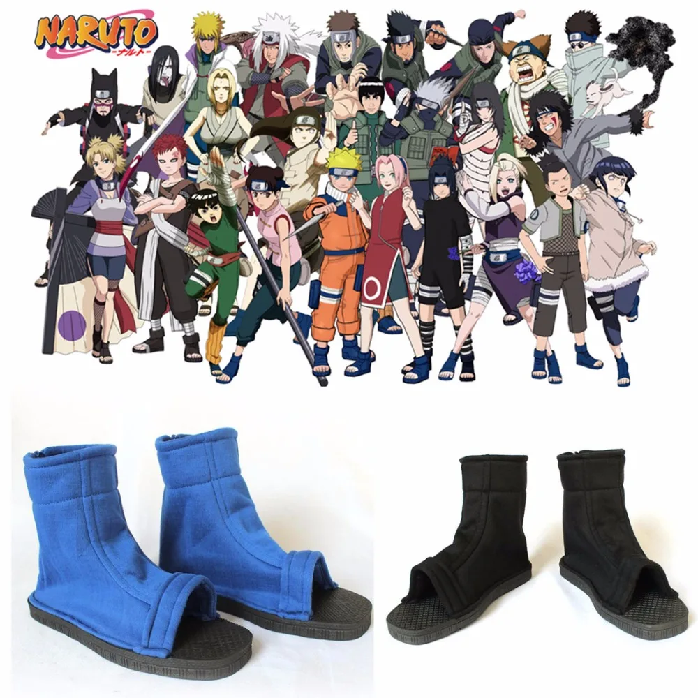 

Naruto shoes Cosplay Naruto Costumes kids adult Shoes Anime party Props Blue black shoes