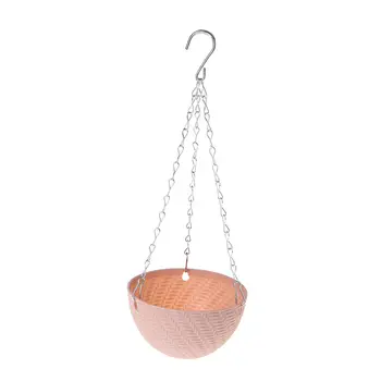 

Hanging Chain Flowers Pot Plastic Planter Baskets Garden Flexible Home Decor