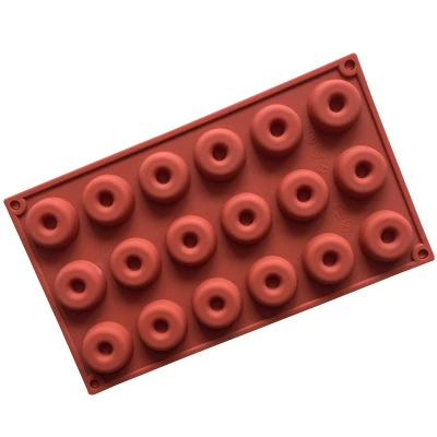 1 шт 8 \ 18-полости пончик пресс-формы для выпечки торта для шоколада конфет мыла силиконовые формы h947 - Цвет: 18 holes donut