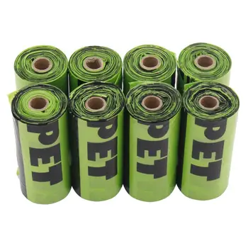 

Dog Poop Bags 120 Counts 8 Rolls 10 Micron Large Cat Waste Bags Doggie Bag Green Black Pink Color Garbage Bags