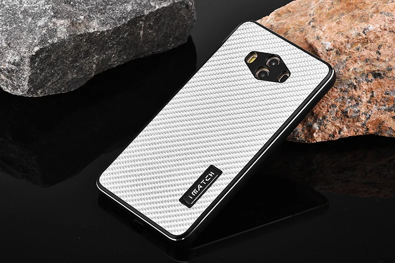 iMatch Luxury Aluminum Metal Bumper Carbon Fiber Back Cover Case for Huawei Mate 10