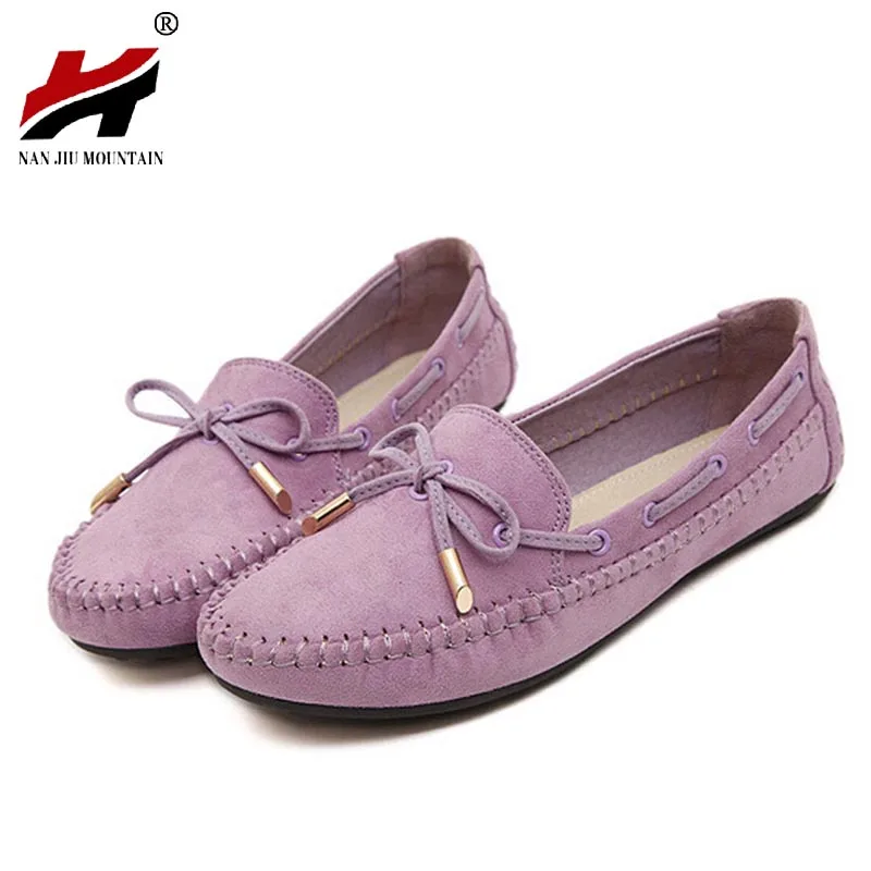 Casual Bowtie Loafers Sweet Candy Colors font b Women b font Flats Solid Summer Style Shoes