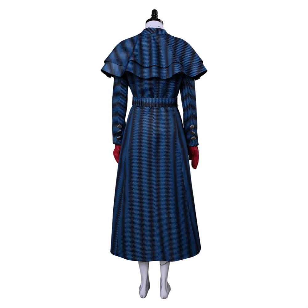 Фильм Mary Poppins возвращается Косплей Костюм Mary Poppins костюм платье синяя женская форма для вечеринки Хэллоуина костюмы для косплея