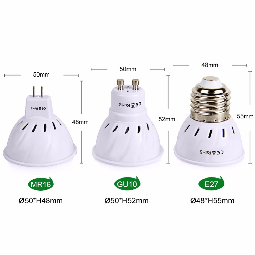 E27 Светодиодный светильник GU10 Светодиодный светильник 220 В SMD 2835 MR16 прожектор 48 60 80 светодиодный s теплый белый холодный белый свет для украшения дома ампулы