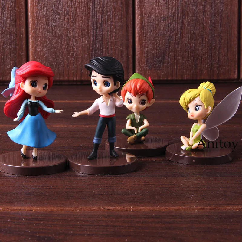 Q Posket QPosket Petit фантастическое время II Русалочка Ариэль принц Эрик Питер Пэн Tinkerbell фигурку игрушки 4 шт./компл