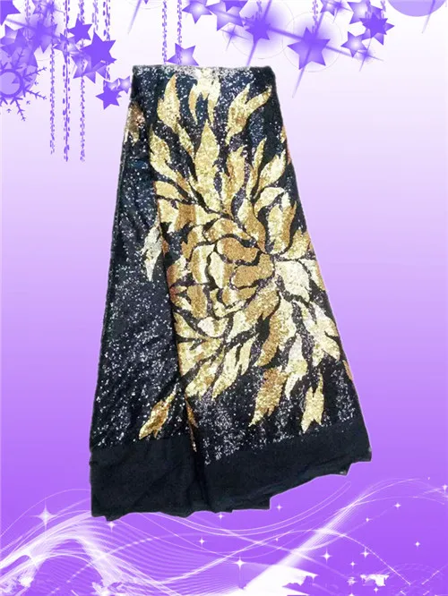 

Factory direct sale sequin net embroidery fabric Factory Supplier