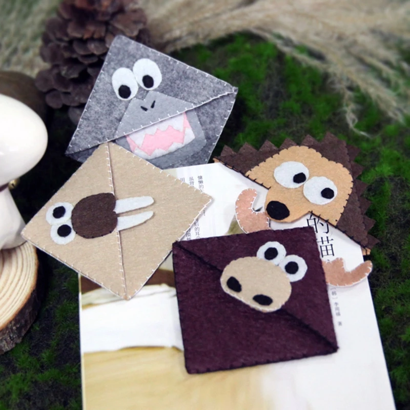 Креативные милые маленькие закладки с животными из фетра diy пакет ремесло рукоделие Закладка Простой DIY Набор для теплой и поэтической жизни