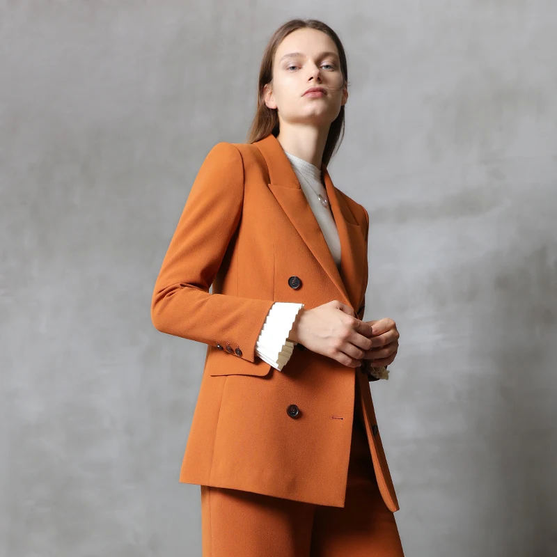 C+IMPRESS High QualityWomen Casua Caramel Suits Spring Slim Female