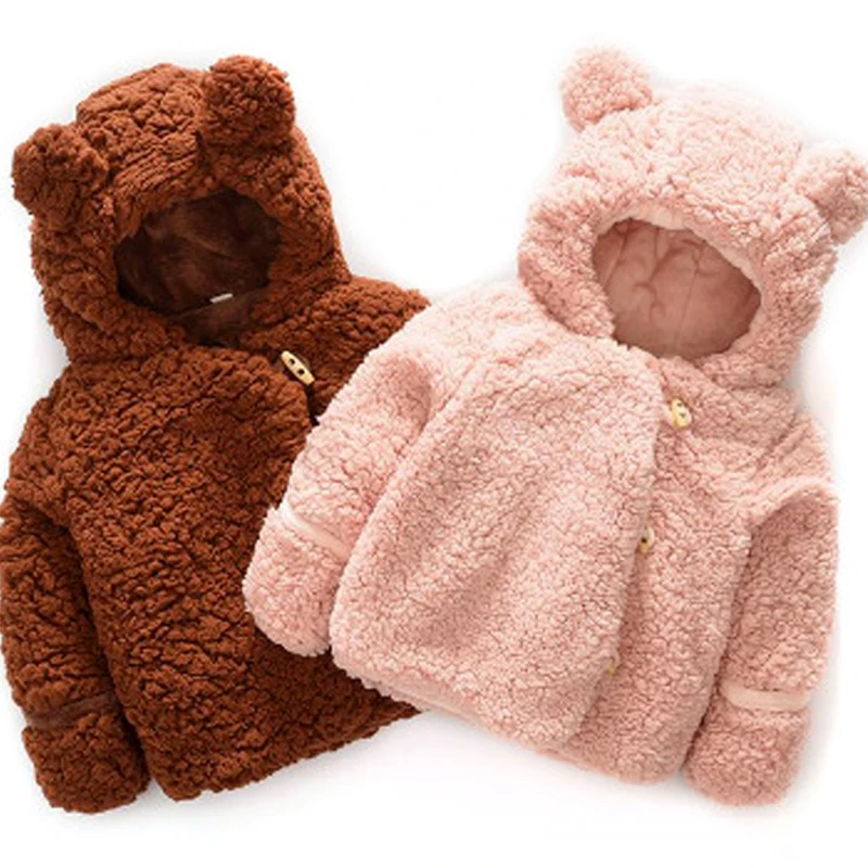 

Baby Boys and Girls Winter Plus Velvet Padded Coat Autumn and Winter Cotton Jacket 0-1-2-3 Years Old Layer Infant Jacket