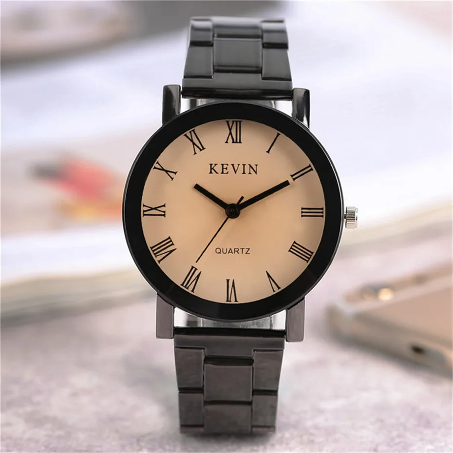 2018 New Arrival Women Ladies Wrist Watch Black Dial Stainless Steel Roman Numerals Casual Quartz Analog Fashion Watches (25)