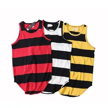 Летние свободные мужские топы в полоску без рукавов, хип-хоп хипстер, мужской уличная жилетка с круглым воротником, мужской спортивный жилет для фитнеса