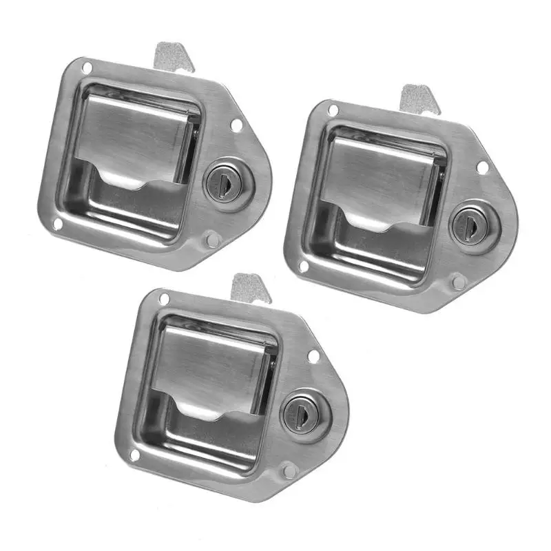 

Stainless Steel Paddle Latch Lock with Key for Caravan Trailer Truck Tool Box Door Car Styling Auto Accessories