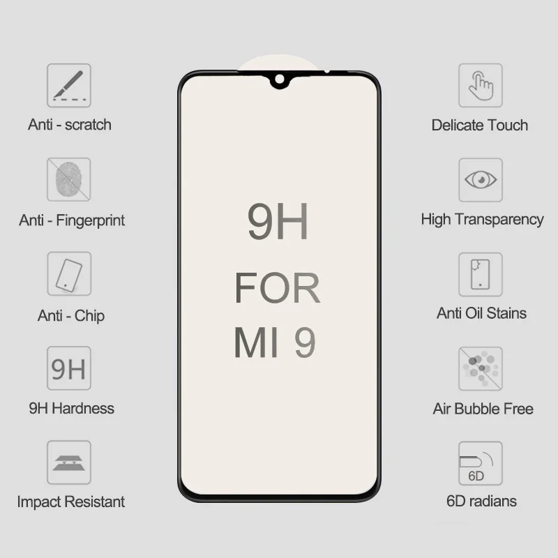 5D закаленное стекло для Xiaomi mi 9 8 Se Lite A2 защита экрана mi 6 8 Pro стекло для Xiao mi Xio mi 9 8 A2 Lite A1 стекло 5X 6X