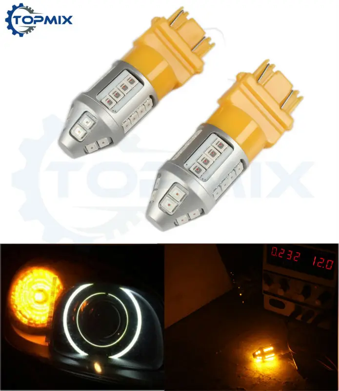 3157-ZD-30LED2835-Y Car LED Turn signal Light Yellow 1